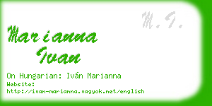 marianna ivan business card