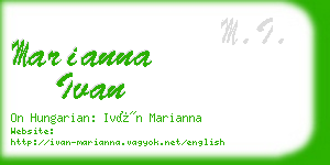 marianna ivan business card